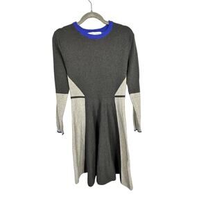 Geometric Colorblock Sweater Dress